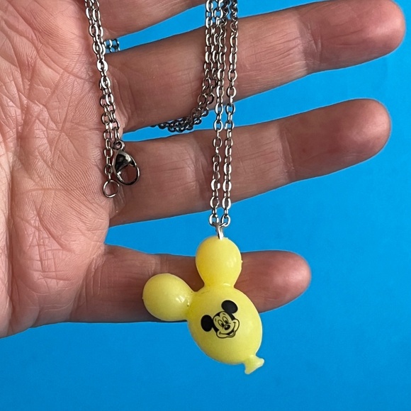 DISNEY PARKS DISNEY Mickey Mouse Balloon Charm NECKLACE -  YELLOW - Picture 1 of 1